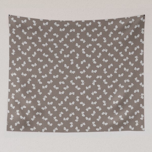 Item preview, off-white Botanical Silhouette Floral on taupe Neutral Cottagecore designed and sold by Designs by christel_treiber.