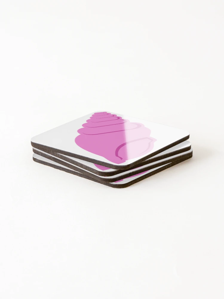 Thumbnail 4 of 5, Coasters (Set of 4), Pink Conch Shell designed and sold by Risa-C.