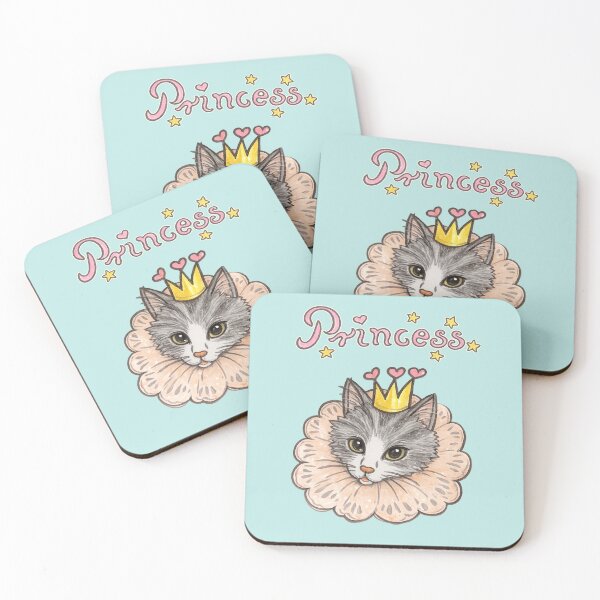 Item preview, Cute Royal Tabby Cat with Crown and Pink Lettering designed and sold by pigeonlovrs.