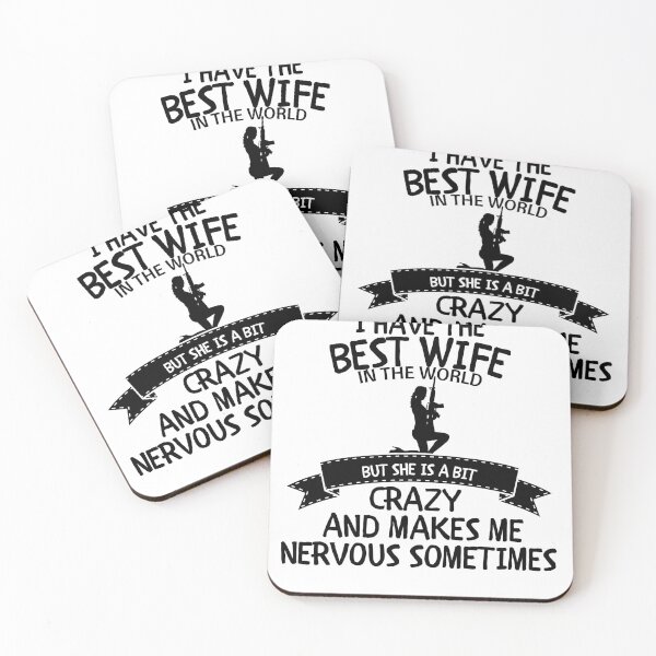 Item preview, I Have The Best Wife In The World But She Is A Bit Crazy Funny Husband Shirt designed and sold by GraphicGlowTeesStore.