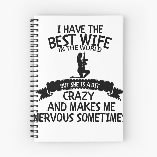 Item preview, I Have The Best Wife In The World But She Is A Bit Crazy Funny Husband Shirt designed and sold by GraphicGlowTeesStore.