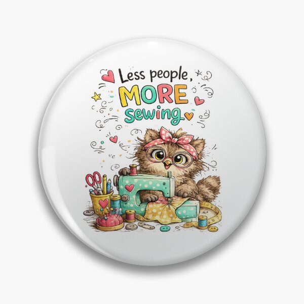 Item preview, Less People More Sewing Funny Sewing Quote | Seamstress Quilter Craft Lover Design designed and sold by EverStitchStudio ★★★★★.