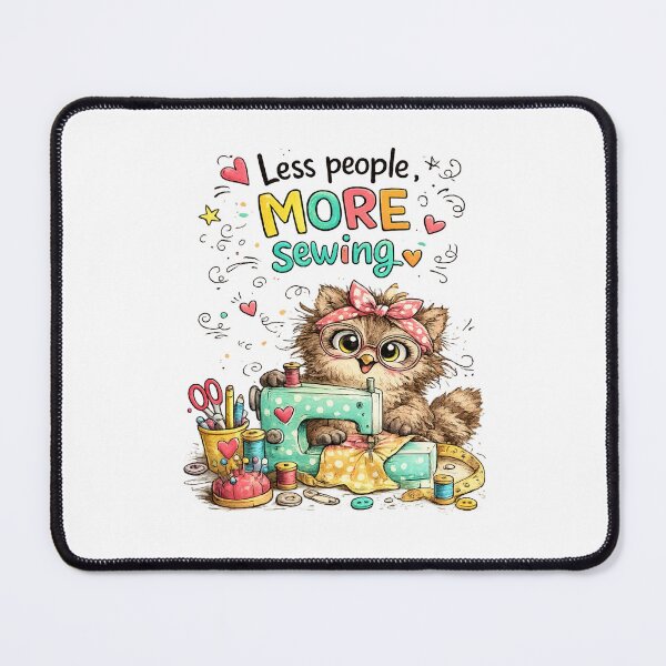 Item preview, Less People More Sewing Funny Sewing Quote | Seamstress Quilter Craft Lover Design designed and sold by EverStitchStudio ★★★★★.