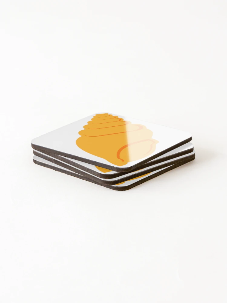 Thumbnail 4 of 5, Coasters (Set of 4), Orange Conch Shell designed and sold by Risa-C.