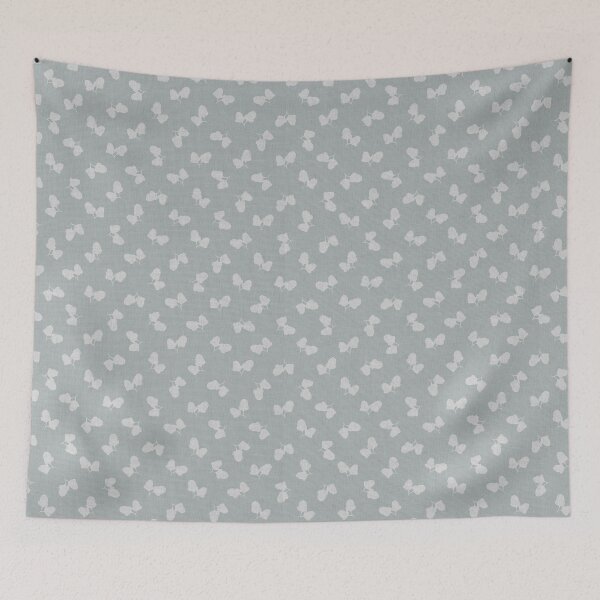 Item preview, off-white Botanical Silhouette Floral on blue grey Neutral Cottagecore designed and sold by Designs by christel_treiber.