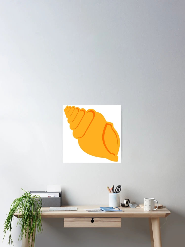 Thumbnail 2 of 3, Poster, Orange Conch Shell designed and sold by Risa-C.