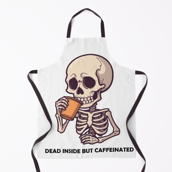 Item preview, Tired Skeleton Drinking Coffee Retro designed and sold by TheAkyolStudio.