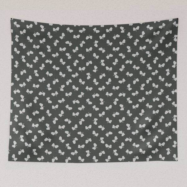Item preview, off-white Botanical Silhouette Floral on charcoal Neutral Cottagecore designed and sold by Designs by christel_treiber.