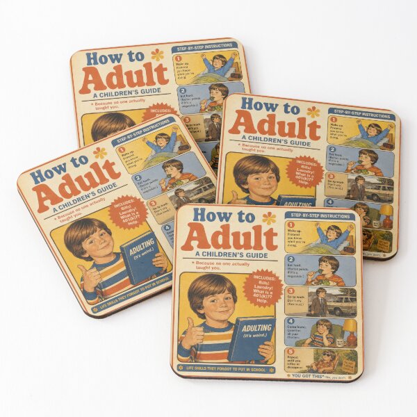 Item preview, How to Adult: A Children's Guide Retro Vintage Comic Meme designed and sold by 4TinyPaws.