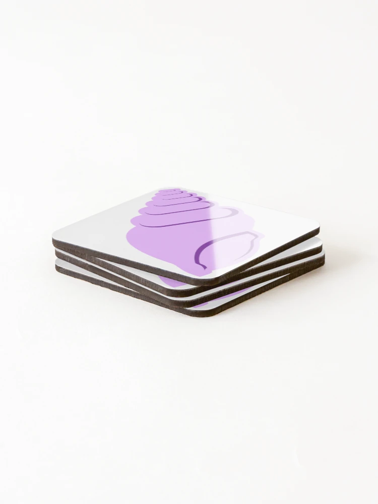 Thumbnail 4 of 5, Coasters (Set of 4), Purple Conch Shell designed and sold by Risa-C.