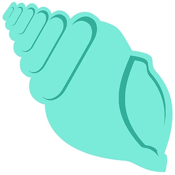 Artwork thumbnail, Teal Conch Shell by Risa-C