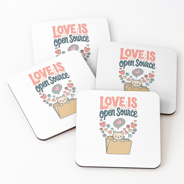 Item preview, Love Is Open Source – Cute Cat Programmer Tech Design designed and sold by DesignsCreative.