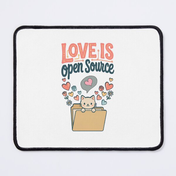 Item preview, Love Is Open Source – Cute Cat Programmer Tech Design designed and sold by DesignsCreative.