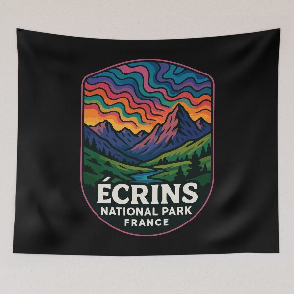 Item preview, Ecrins National Park Trippy Art Travel designed and sold by TomFrontierArt.