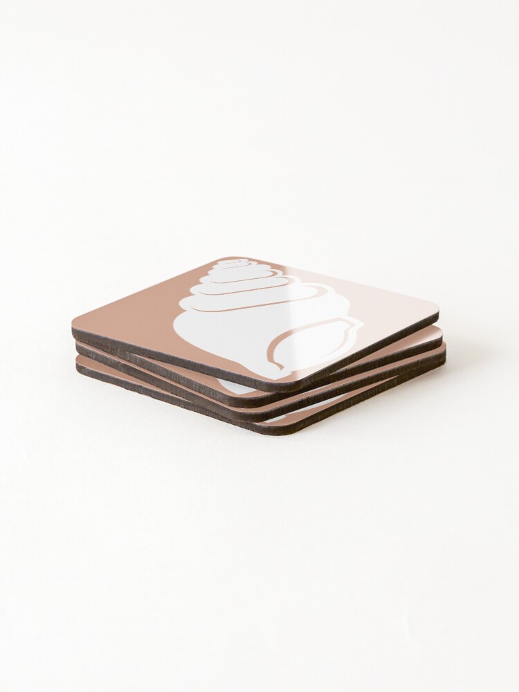 Thumbnail 4 of 5, Coasters (Set of 4), White Conch Shell designed and sold by Risa-C.