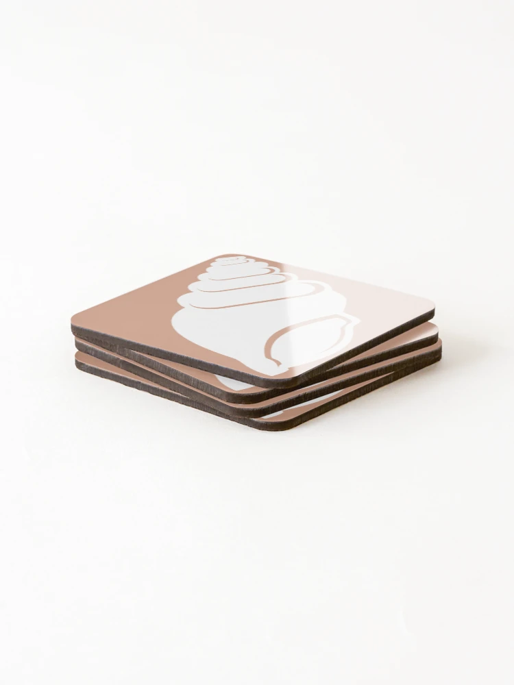 Thumbnail 4 of 5, Coasters (Set of 4), White Conch Shell designed and sold by Risa-C.