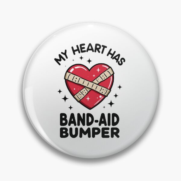 Item preview, My Heart Has a Band-Aid Bumper | Funny Broken Heart Recovery Design designed and sold by Vvmd.