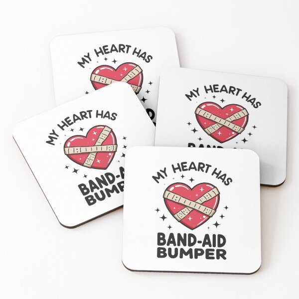 Item preview, My Heart Has a Band-Aid Bumper | Funny Broken Heart Recovery Design designed and sold by Vvmd.