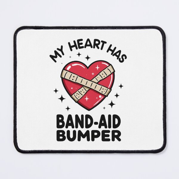 Item preview, My Heart Has a Band-Aid Bumper | Funny Broken Heart Recovery Design designed and sold by Vvmd.