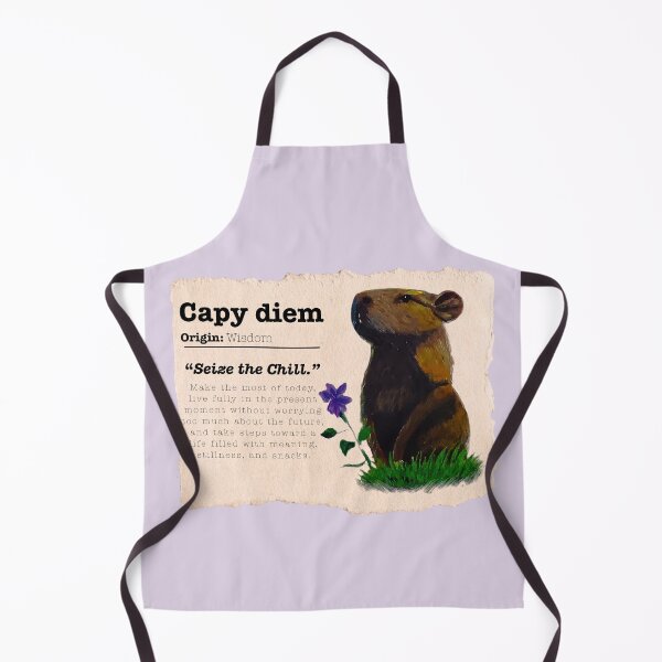Item preview, Capy Diem Whimsical Capybara Painting designed and sold by ArtistsAtticWI.