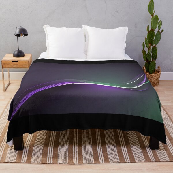 Item preview, Abstract Purple Green Flowing Wave Background Modern Digital Art designed and sold by iiwart.