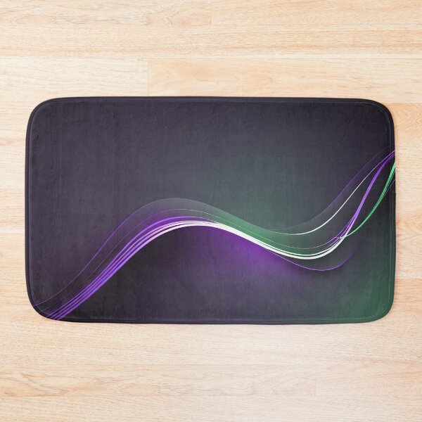 Item preview, Abstract Purple Green Flowing Wave Background Modern Digital Art designed and sold by iiwart.