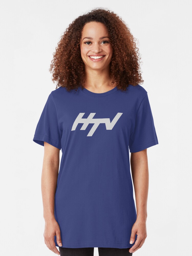 Alternate view of HTV Harlech Television regional ident logo Slim Fit T-Shirt