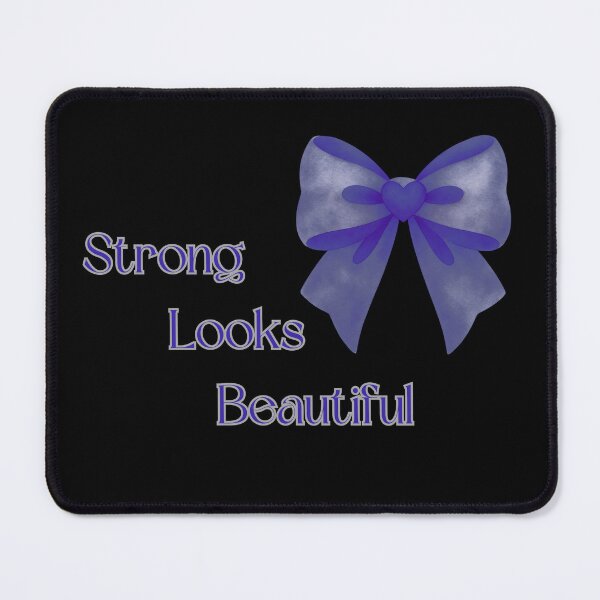 Item preview, Strong Looks Beautiful Indigo Bow Feminine Empowerment Design designed and sold by VariusDesigns.