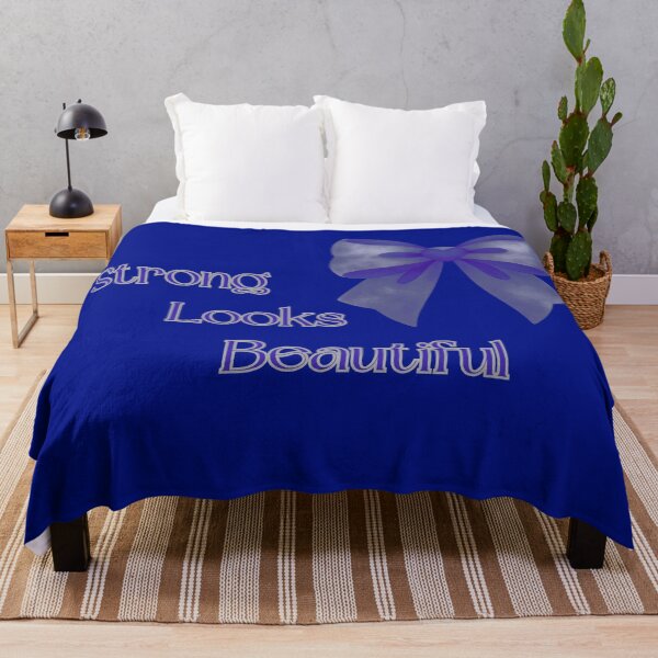 Item preview, Strong Looks Beautiful Indigo Bow Feminine Empowerment Design designed and sold by VariusDesigns.