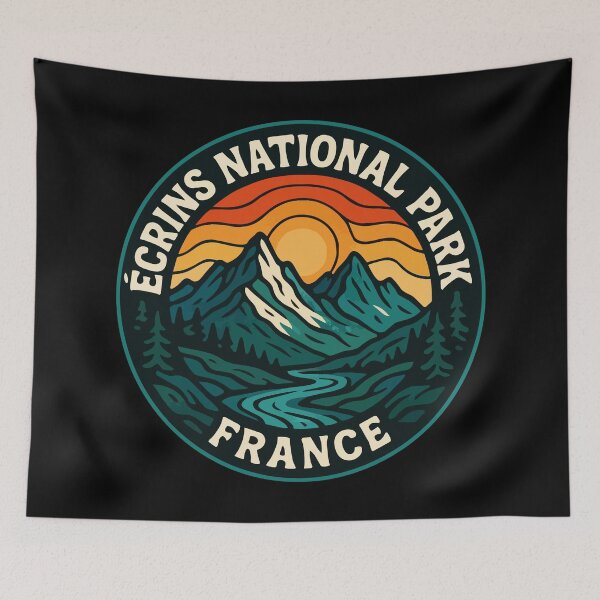 Item preview, Ecrins National Park Retro designed and sold by TomFrontierArt.