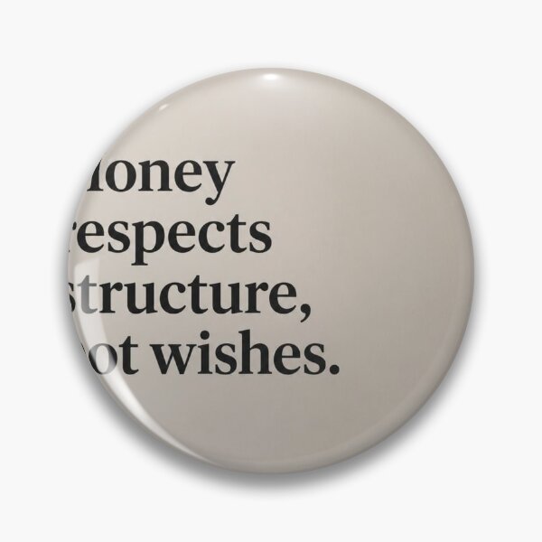 Item preview, Money Respects Structure Not Wishes | Motivational Finance Quote Poster | Minimalist Office Wall Art designed and sold by Zaramodo.