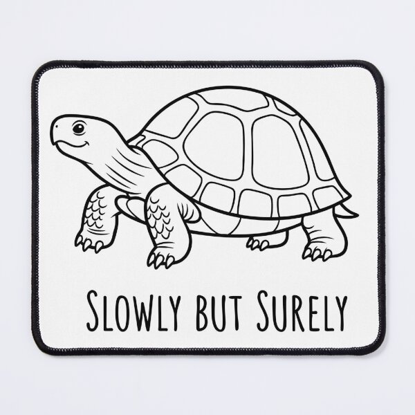 Item preview, Minimalist Turtle Slowly But Surely Cute Line Art designed and sold by Orviona.