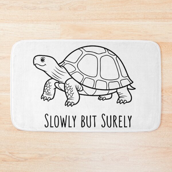 Item preview, Minimalist Turtle Slowly But Surely Cute Line Art designed and sold by Orviona.