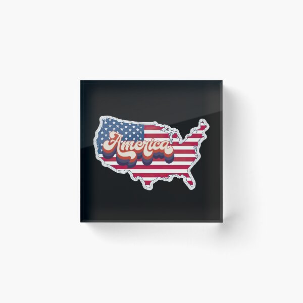 Item preview, Retro America Script USA Map Flag Design — Vintage Patriotic American Graphic designed and sold by GFamilyC.