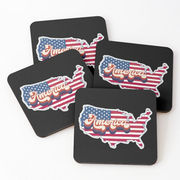 Item preview, Retro America Script USA Map Flag Design — Vintage Patriotic American Graphic designed and sold by GFamilyC.