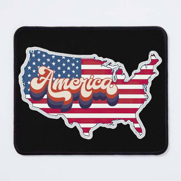 Item preview, Retro America Script USA Map Flag Design — Vintage Patriotic American Graphic designed and sold by GFamilyC.