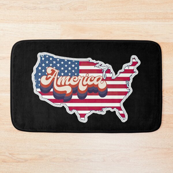 Item preview, Retro America Script USA Map Flag Design — Vintage Patriotic American Graphic designed and sold by GFamilyC.