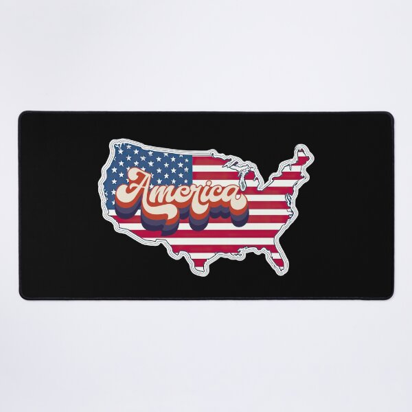 Item preview, Retro America Script USA Map Flag Design — Vintage Patriotic American Graphic designed and sold by GFamilyC.