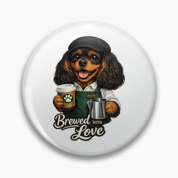 Item preview, Brewed with Love Black and Tan Cavalier designed and sold by SpottyRainbow.