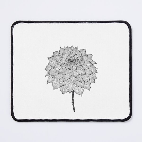 Item preview, Minimalist Dahlia Ink Flower Illustration designed and sold by Ahmed-A-Studio.