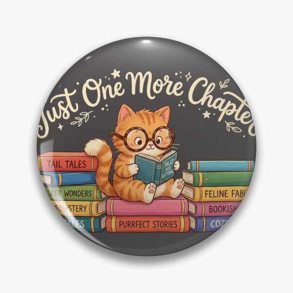 Item preview, Cozy Bookworm Cat Just One More Chapter designed and sold by sanorastyle.