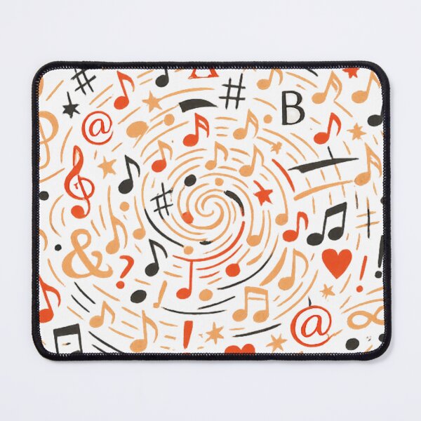 Item preview, Rose Gold Spiral Music Symbols – Abstract Minimal Line Art Composition designed and sold by Joyfulfabric.