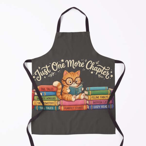 Item preview, Cozy Bookworm Cat Just One More Chapter designed and sold by sanorastyle.