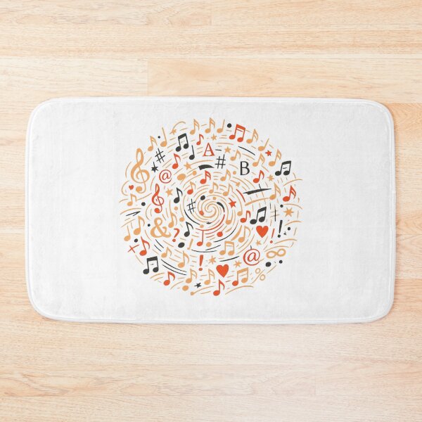 Item preview, Rose Gold Spiral Music Symbols – Abstract Minimal Line Art Composition designed and sold by Joyfulfabric.