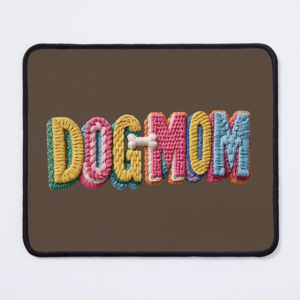 Item preview, Dog Mom Colorful Knit Typography designed and sold by MegaNovaArt.