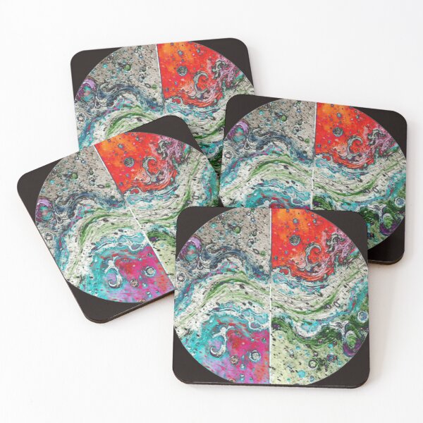 Item preview, cosmic waves round E1 colorful geometric abstract design designed and sold by SmashingDeals.