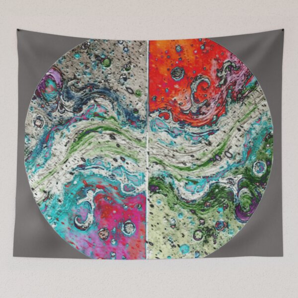 Item preview, cosmic waves round E1 colorful geometric abstract design designed and sold by SmashingDeals.