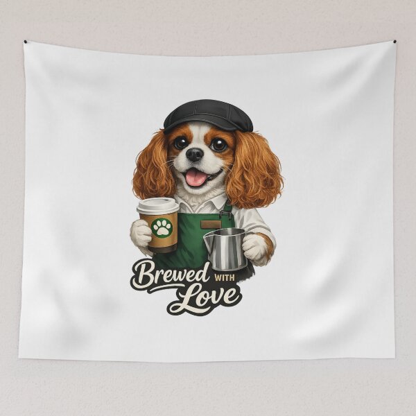 Item preview, Brewed with Love Blenheim Cavalier designed and sold by SpottyRainbow.