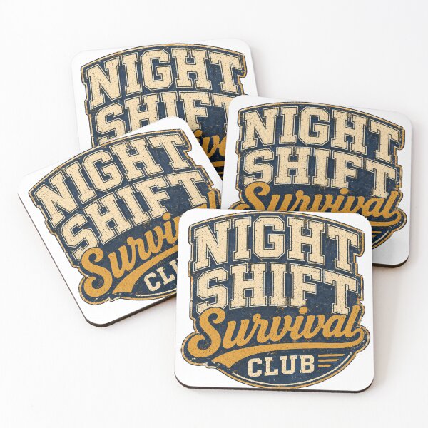Item preview, Night Shift Survival Club - Vintage Retro Worker Design designed and sold by Golden Era Studio.