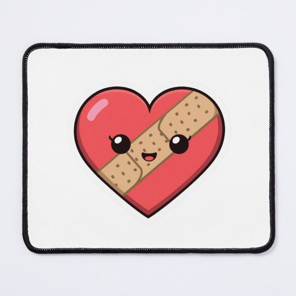 Item preview, Cute Bandaged Heart Sticker | Healing Heart Kawaii Love Design designed and sold by Vvmd.